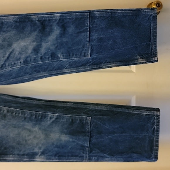 Carhartt Blue Double Knee Carpenter Cotton Duck Work Jeans 32 X 31.5 - Picture 3 of 16